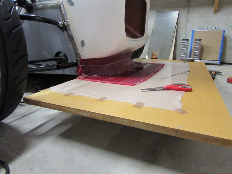 Mocking up a new front splitter.